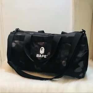 Bape Black Camo Duffel Bag